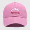 Vintage Distressed Black No Virus In the Mountains Slogan Print Baseball Cap Ideal for Outdoor Activities Fishing Hand Wash