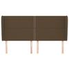 VidaXL Headboard with Ears Dark Brown 203x23x118-128 Cm Fabric3117841
