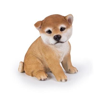 Ubia sitzender Akita-Hund nach rechts blickend, 14,8 x 10,7 x 15,3 cm, Puppenfigurine, Tierverzierung, Gartendekoration, Hund, H16726
