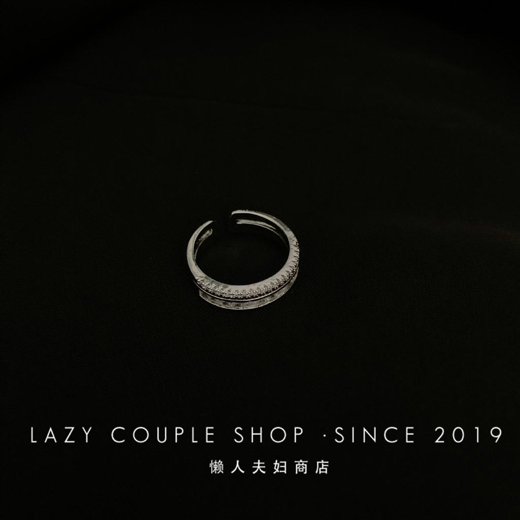 Light Luxury High-End Feeling Shows White Hands! Bouncing Ring Slightly Inlaid With Zirconium Super Flash Opening Adjustable Ring Woman