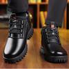 Men's Winter Velvet Warm Snow Boots Fashionable Retro Middle-aged And Elderly Soft-soled Anti-slip Outdoor Men's Cotton Shoes
