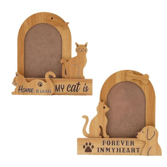 Hund Katzen Gedenk-Bilderrahmen Vintage Holz Tischplatten-Foto-Rahmen Beileidsgeschenke für den Verlust eines geliebten Haustiers