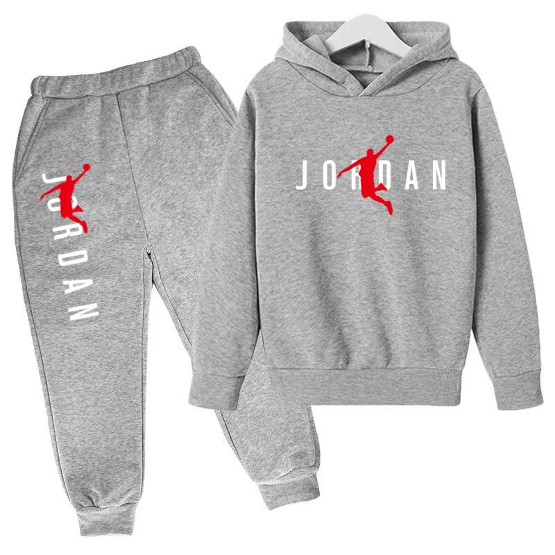 Felpa con Cappuccio per Bambini Lettere da Basket Pullover 3-12 Anni Giacca Felpa+Pantaloni Ragazzo Ragazza Neonato Abbigliamento Jogging Tempo Libero Moda Marca Set