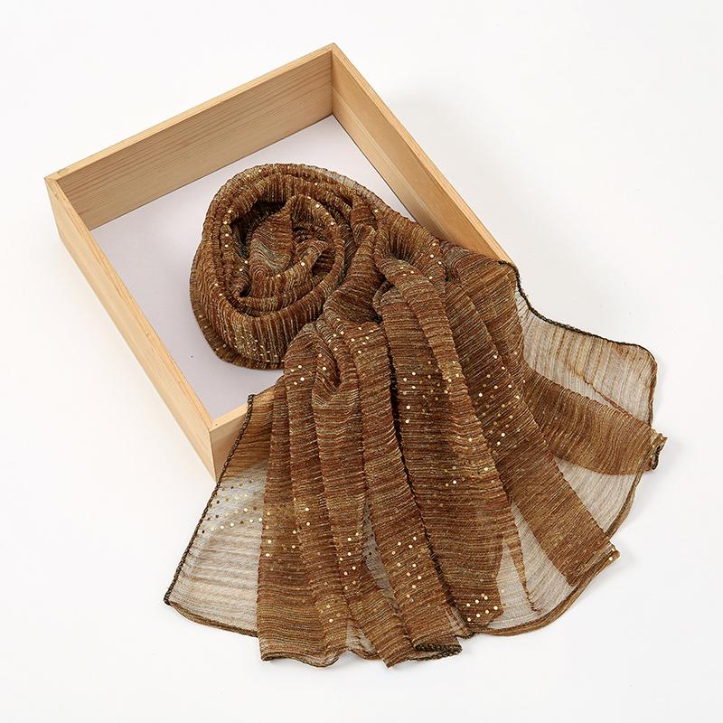 Glitter Women Hijabs With Rhinestone Islamic Sequins Long Shawl Head Scarf Female Full Cover Wrap Hijab Plain Muslim Headscarf