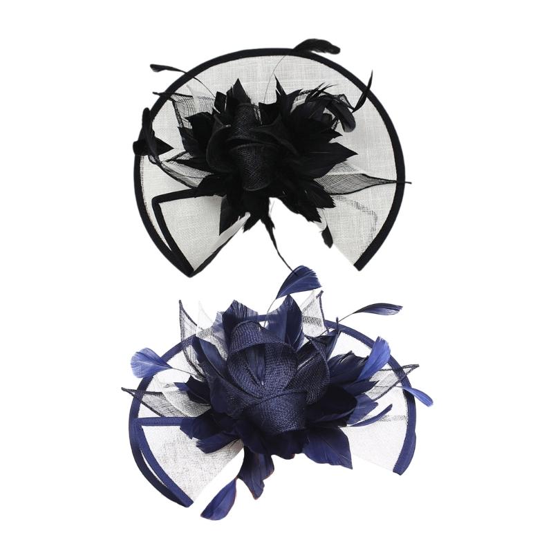 Vintage Fascinator Women Headbands Flower Teas Party Headwear Romantics Handmade for Weddings and Parties