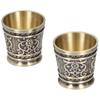 2pcs Zinc Alloy Wine Cup Vintage Metal Chalice Shot Glasses Wine Glass Afternoon Tea Gatherings
