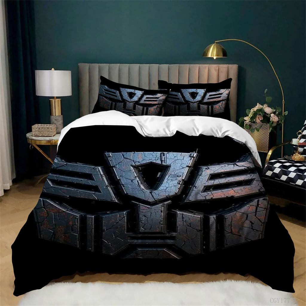 Tran-sformers Duvet Cover Set Bum-blebee Optimus Prime Soft Breathable Comforter Set 3pcs All Season Bedding Set Bedroom Decor
