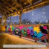 2D Back to The 90s Party Backdrop for Hip Hop Throwback Party Decoration