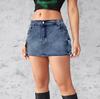 2025 Retro Elastic Slim Fit Women's Denim Workwear Skirt