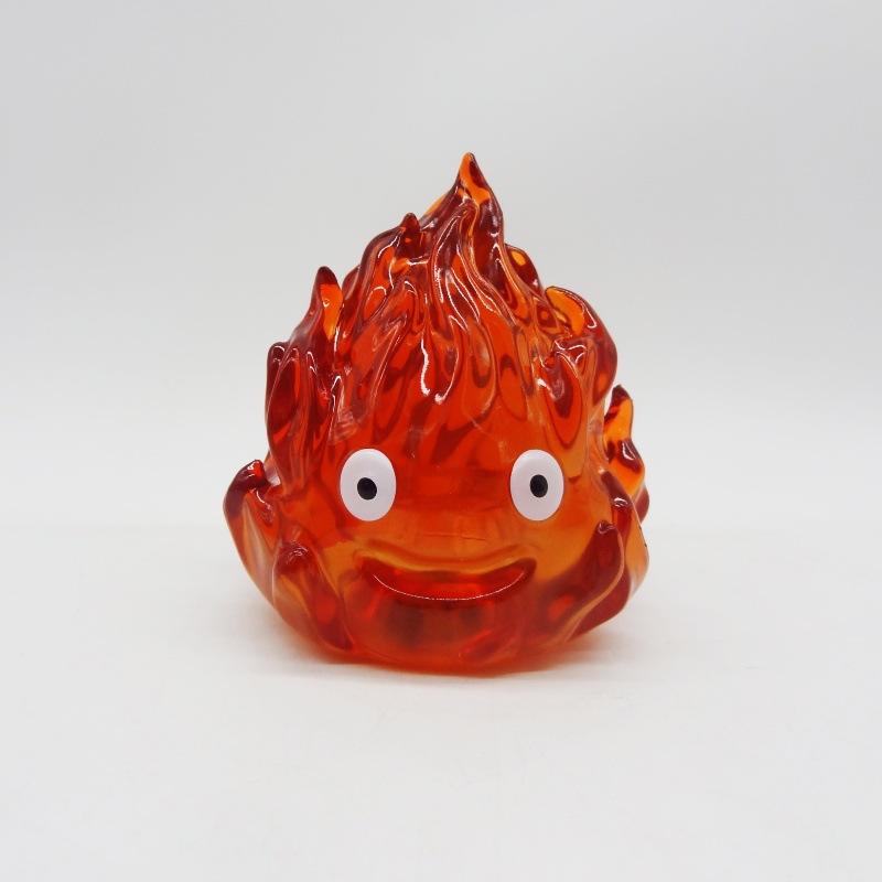 9Cm Flame Calcifer Five Colored Luminous Anime Figures Fire Devil Model Desktop Decoration Doll Collectible Toys Festival Gifts