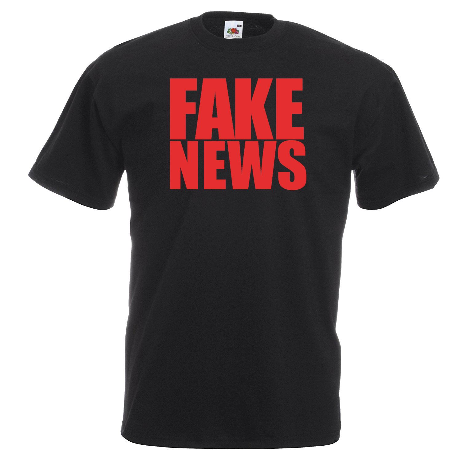 Adults Fake News Lies Propaganda Media Journalism Unisex Black TShirt 2XL