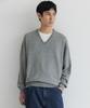 BLANKROOM V-Neck Knit_Light Gray