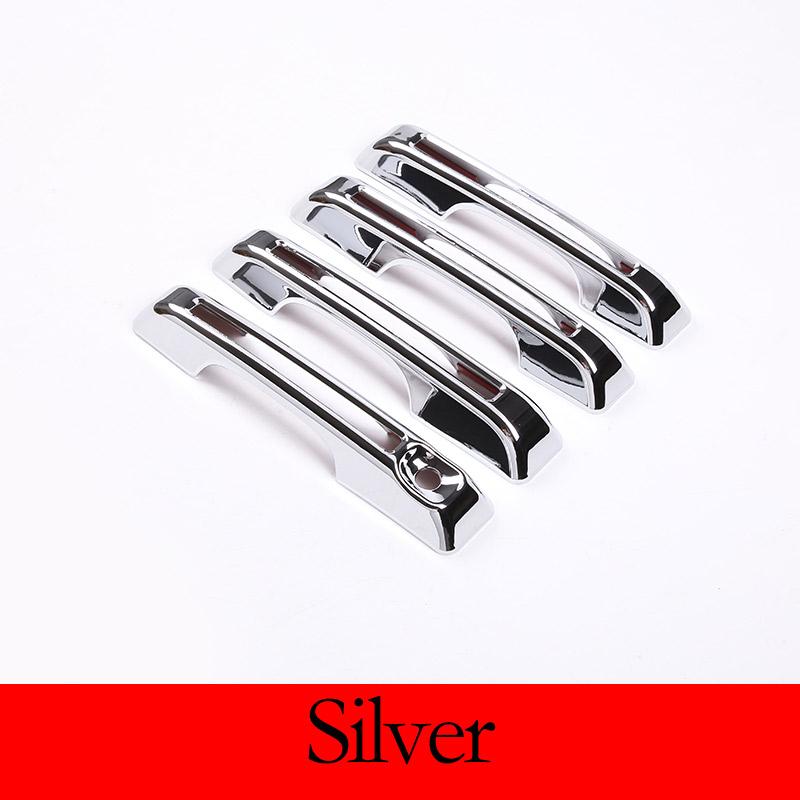 For Ford Maverick -2025 ABS Carbon Fiber/Black/Silver Car Door Exterior Door Handle Cover Trim Sticker Car Accessories