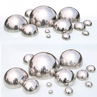 1PC Sfera emisferica riflettente in acciaio inossidabile da 1,0 mm di spessore, diametro 51 mm-200 mm