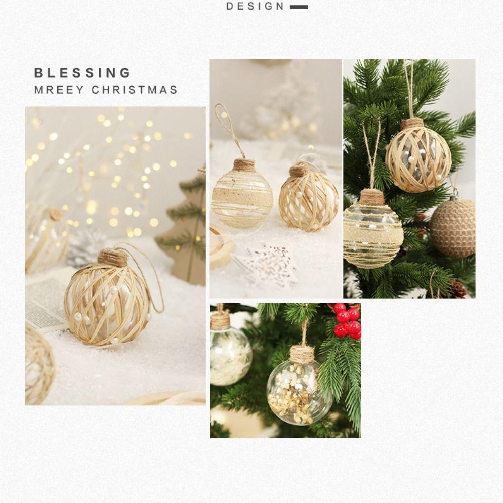 6 STÜCKE/ 1 Satz Kunststoff Weihnachtskugel 8cm Weihnachtsbaumschmuck Kugel Weihnachtskugel Set Schaufenster