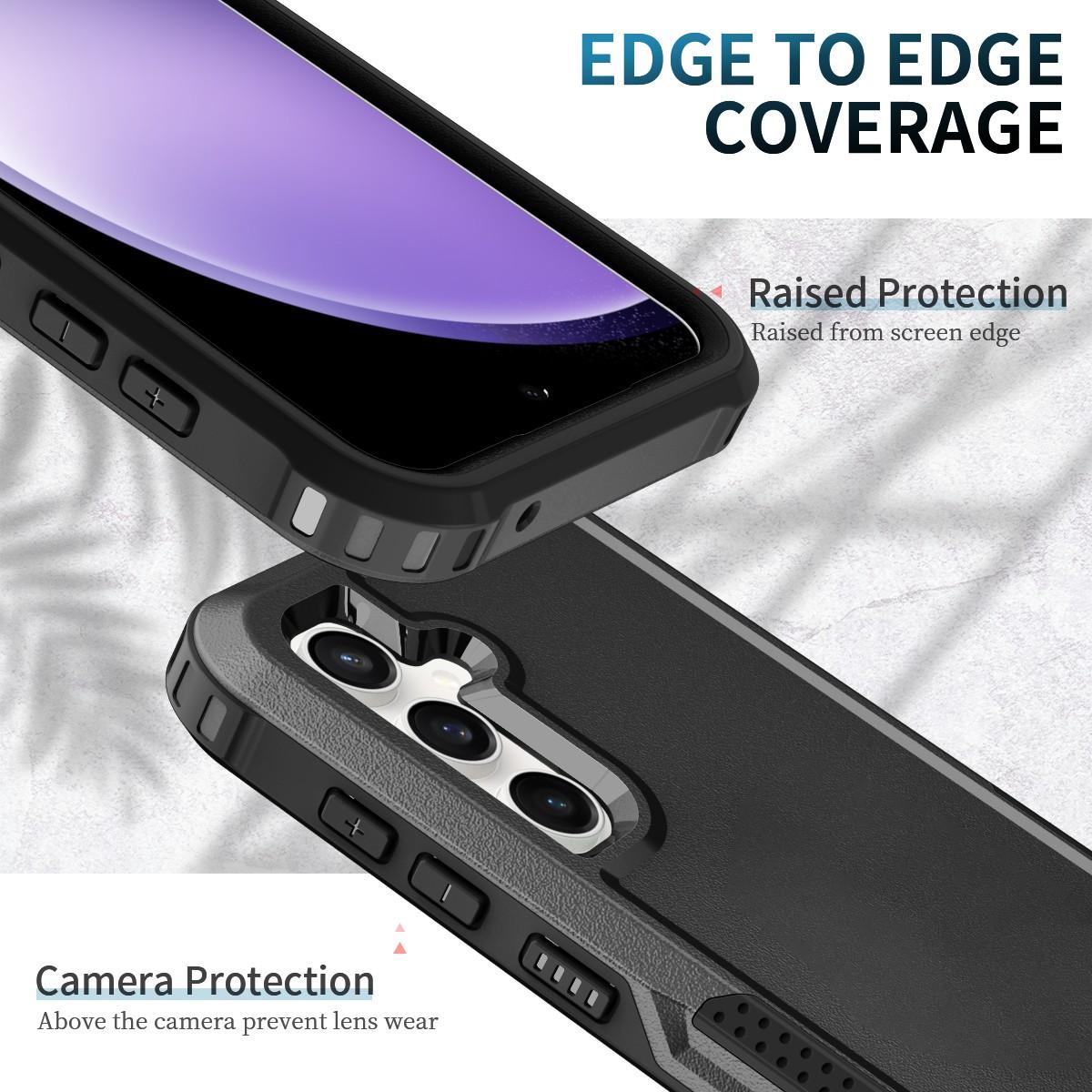 

For Samsung Galaxy S23 FE Case PC+Silicone Non-Slip Phone Cover Black