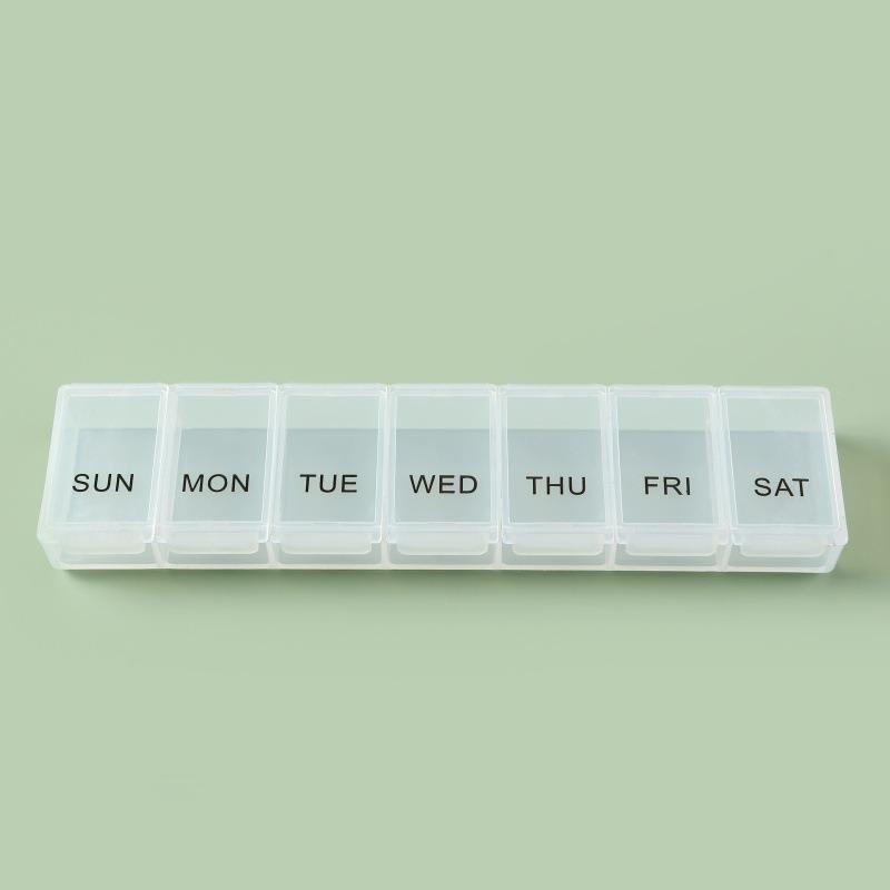 New Portable Premuim Weekly 7 Days Daily 7 Grids Pill Case Box Organizer Tablet Storage Container for Travel Vitamin Fish Oils