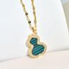 Gourd Necklace Women'S Trend High-End Versatile Inlaid Fritillary Collarbone Chain