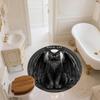 Winged Black Cat,Round Area Rug,Carpet Rug for Living Room Bedroom Sofa Playroom Decor,Non-slip Floor Mat