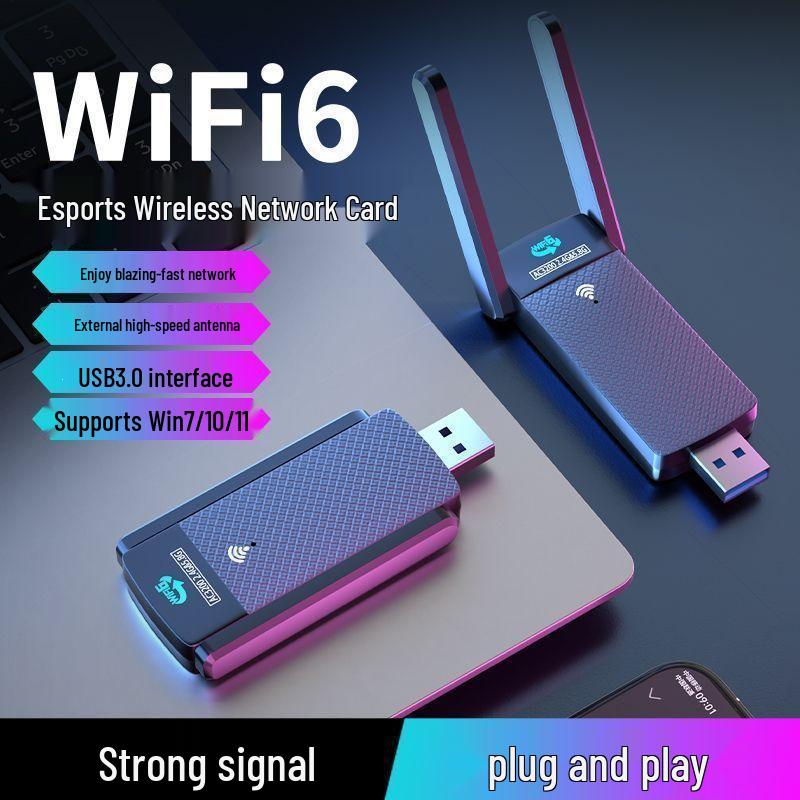 WiFi6 Gigabit Dual-Band 5G Desktop Wireless Network Card & Bluetooth Receiver