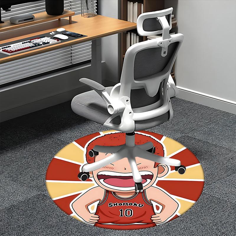 

Sakuragi Hanamichi Cartoon Character Theme Chair Mat - Round Carpet for Home Decor, Office Use, Gift Idea - Suitable for Bedroom 80cm
