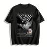 Mighty Angel Sculpture Print Tshirt Religious Scripture Themed Top Pure Cotton T-shirt