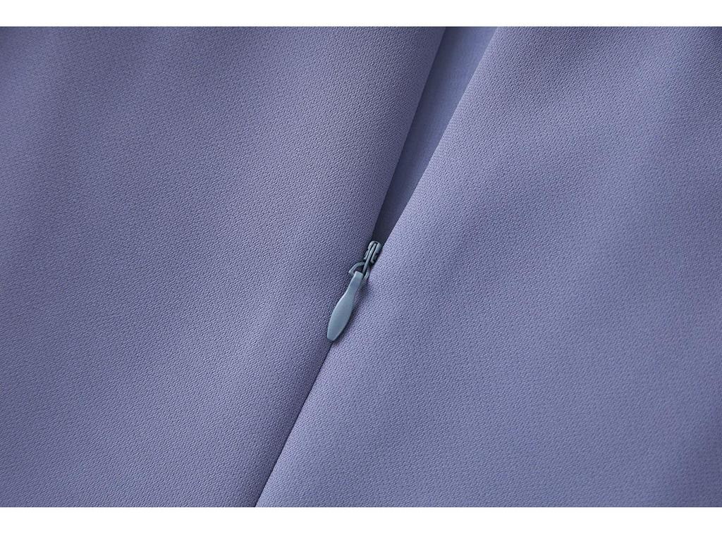 Elegant French Noblewoman Crescent Sleeve Waist-Cinched Mid-Length Dress for Women