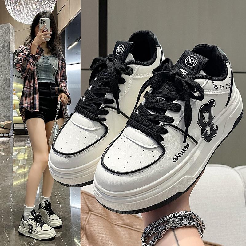 Popular thick-soled little white shoes women's summer 2025 new popular small man height increase versatile casual muffin dad shoes