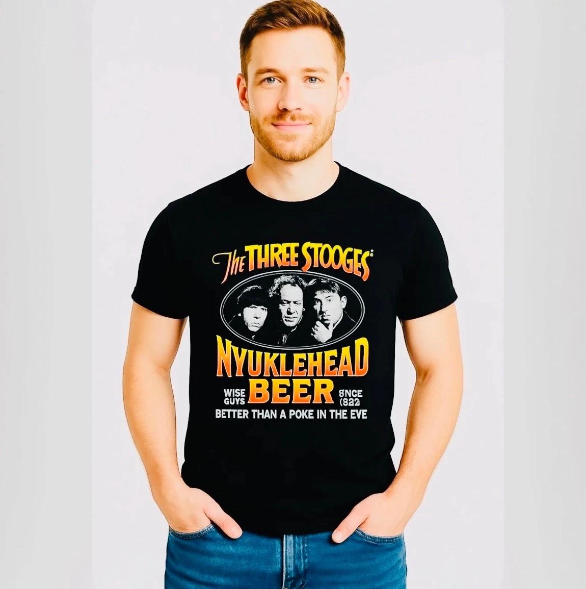 Nyucklehead Beer Wise Guys Three Stooges T Shirt S