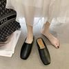 Baotou half slippers women's new cool slippers 2025 retro spring heelless office square head outside wear Internet celebrities