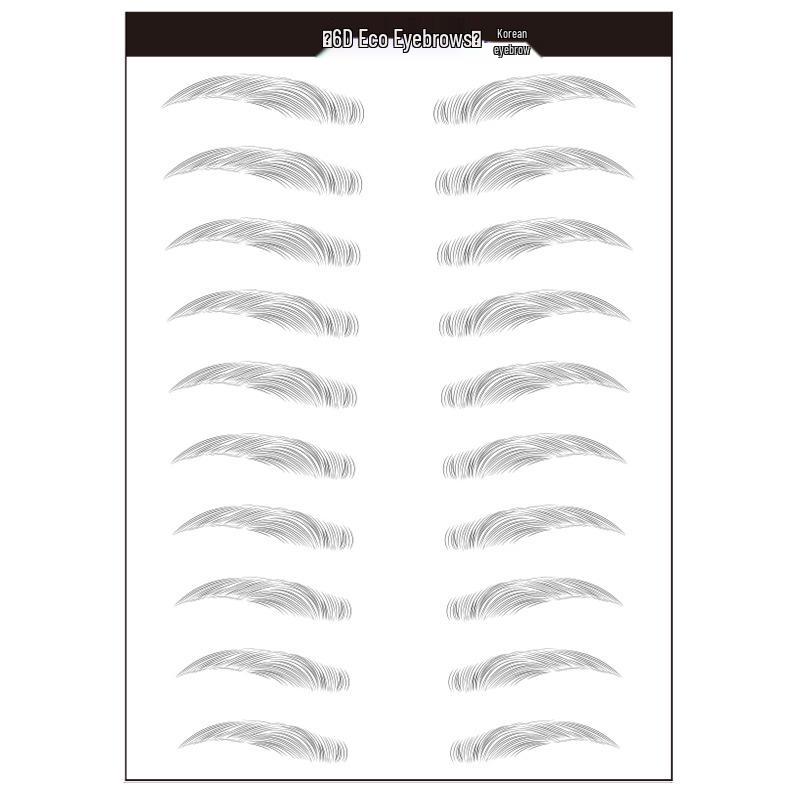 Zhengxiang 2025 Waterproof 6D Eyebrow Stickers - Realistic, Easy Makeup for a European, American, and Korean Style.