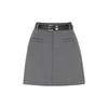 Women's Summer 2024 Black Midi Skirt - High Waist, Slimming, A-Line Design