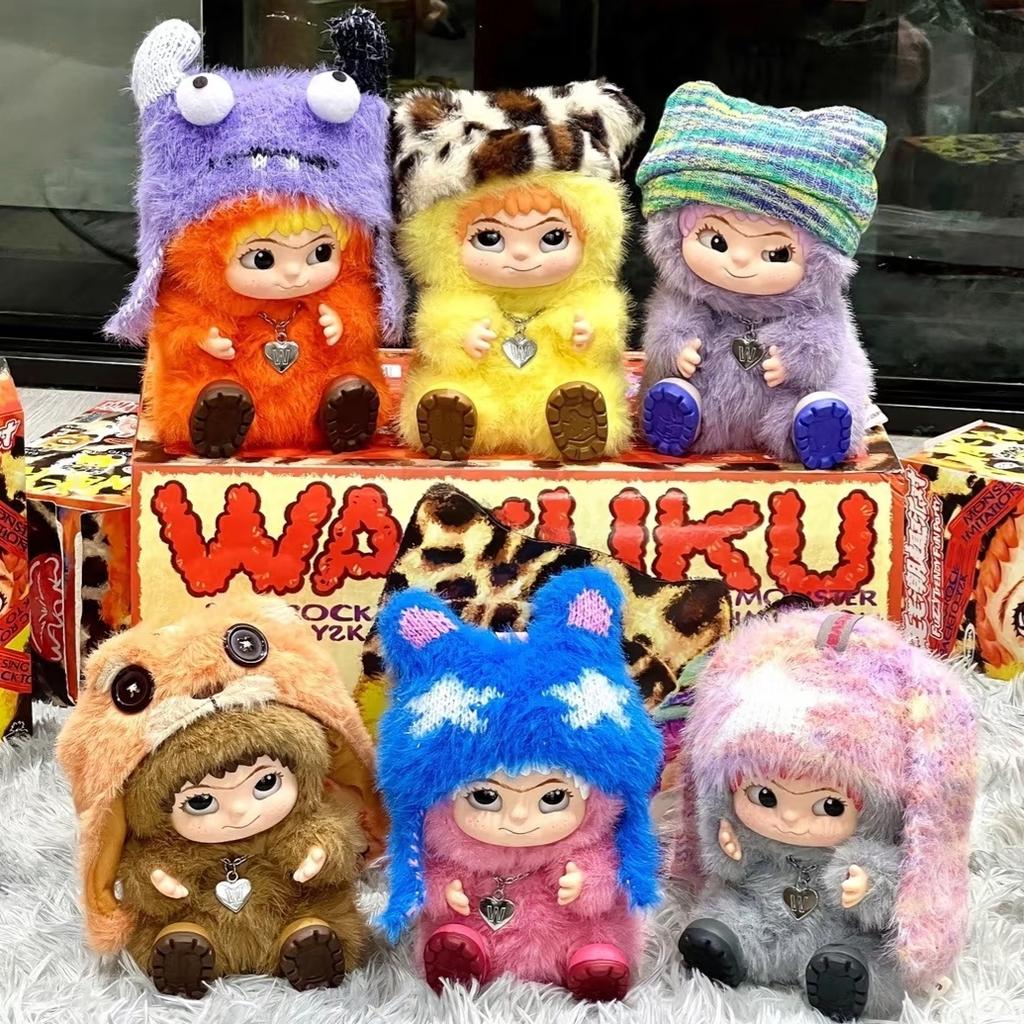 Wakuku Fuzzy In Fashion Fun Party with Box Cute Wakuku Figure Action Box Mystery Cute Doll Bag Pendant Doll Surprise Gift Toy