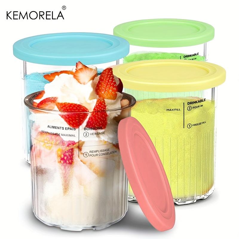 

KEMORELA 4 шт. Стаканчики та кришки Creami для Ninja, для NC501 NC500 Контейнери для вершкового морозива, Стаканчики, Банки, Набори банок, Смузі