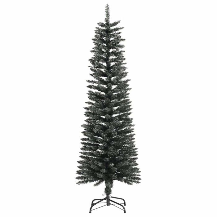 VidaXL Sapin de Noël artificiel mince avec support Vert 150 cm PVC345184