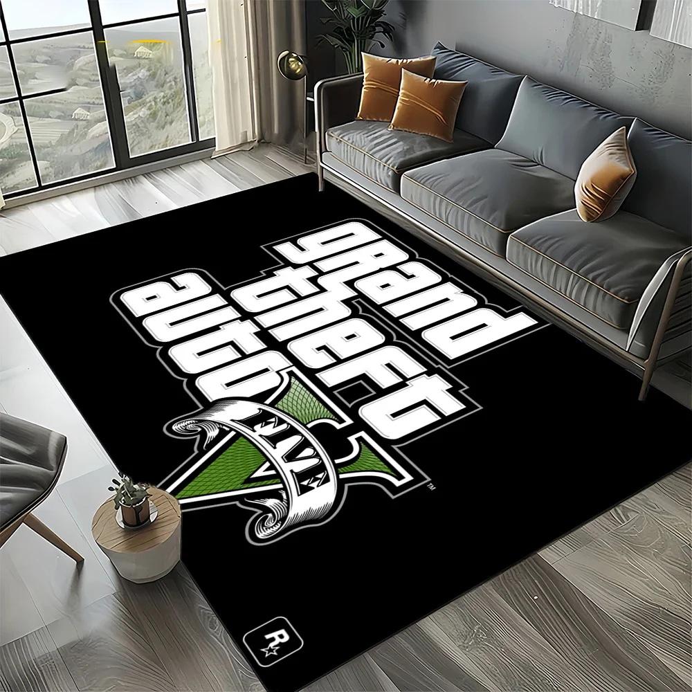 G Grand T Theft S Auto G GTA 6 Game Gamer Carpet Rug Art for Room Decor Home Bedroom Sofa Gift Kids Area Rug Non Slip Floor Mat