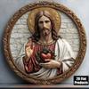 Metall Wandkunst Heiliges Herz Jesu Poster 6x6 Zoll Heimdekoration