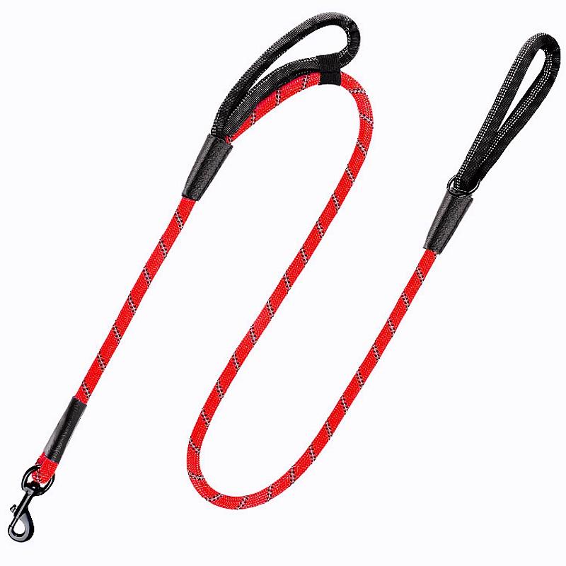 Dog Leash Reflective Dogs Leashes Double Leashes for Dog Walking Nylon Rope 150cm Comfortable Handle Dogs Leash Pet Chain Leads