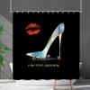 Shower Curtain Waterproof And Mildew-Proof 3D Digital Printing High Heels Bathroom Curtain Shower Curtain Partition Non-Punching Curtain