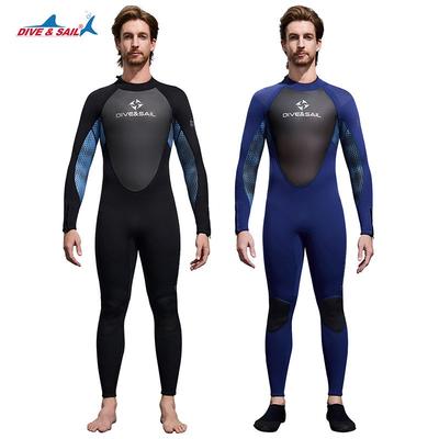 Diving Suit 3MM One-piece Long-sleeved Thick Warm Men's Cold-proof Snorkeling Surfing Swimsuit