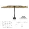 Yushiyi Oval Patio Sun Umbrella with Water Base