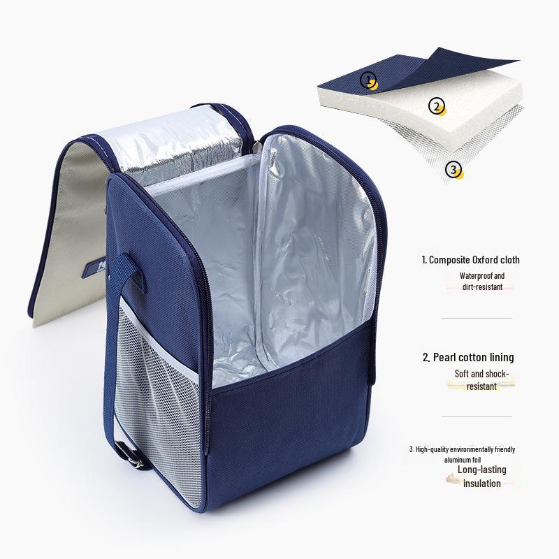 Waterproof Insulated Portable Lunch Bag with Ice Pack for Fresh-Keeping and Refrigeration