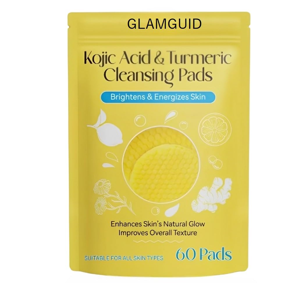 Kojic Acid and Turmeric Cleansing Pads, Turmearic Cleansing Pads, makeup cleaning 60 PADS