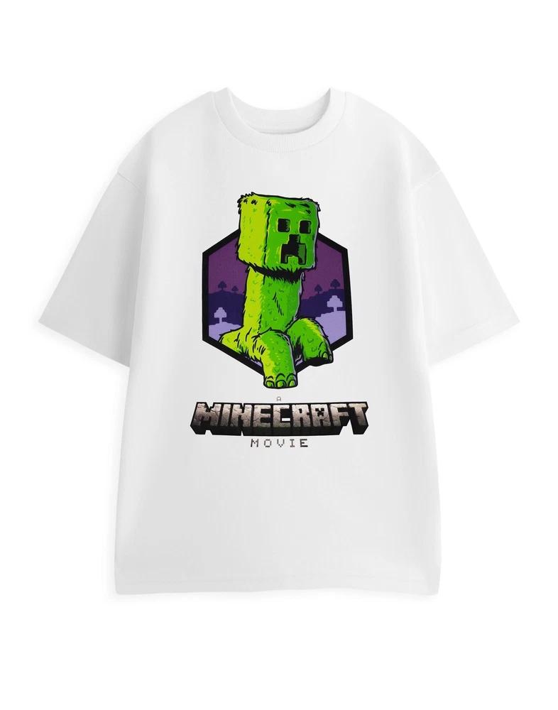 Minecraft Short Sleeved TShirt Unisexs White Gaming Official Merch M
