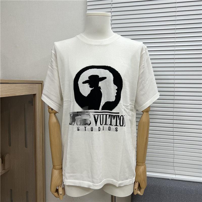 Edition 2025 Spring/Summer Trendy Jacquard Brand Logo Knit Unisex Short Sleeve