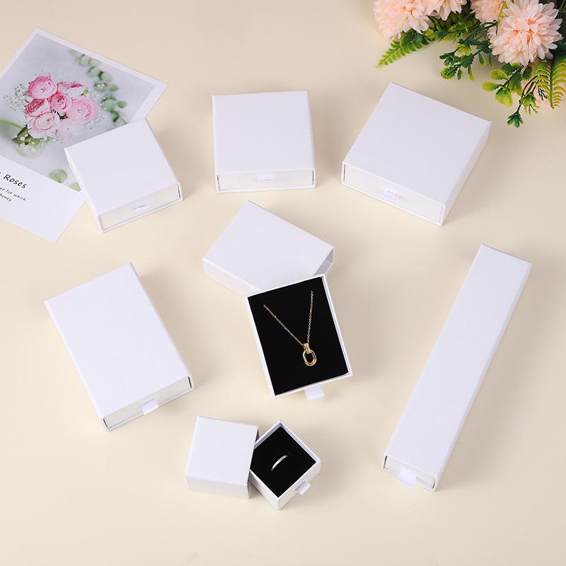 In-Stock Paper Packaging Jewelry Box for Necklace, Bracelet, Earrings - Cross-Border Hot-Selling Pull-Out Design