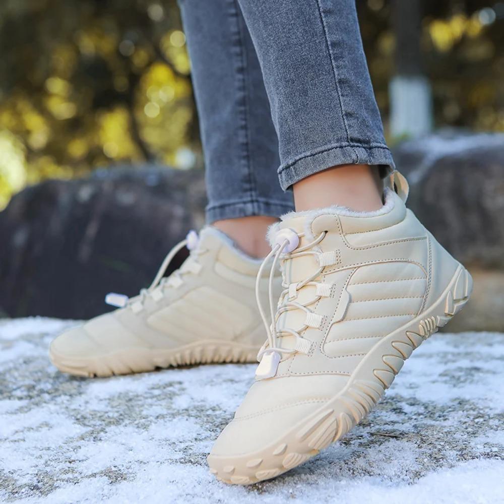 Unisex Warm Winter Boots Cotton Outdoor Sports Shoes Hiking Climbing Skiing Waterproof Warm Footwear Non-Slip Rubber Sole for daily use