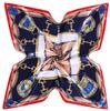 90*90cm Luxury Brand Women Silk Scarfs Saddle And Chain Design Square Scarves Spring Summer Shawls For Ladies