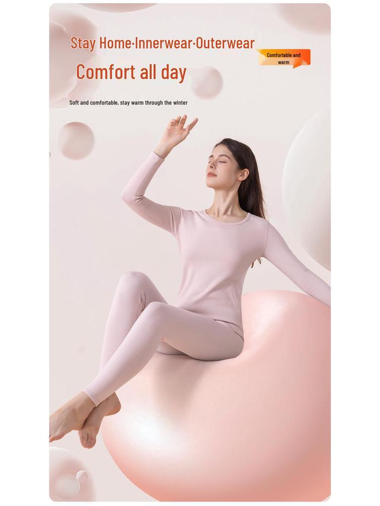 Damen Ultraweiches Thermounterwäsche-Set: Fleecegefüttert, extra dick, wärmeerzeugender Samt für Winter 2025.