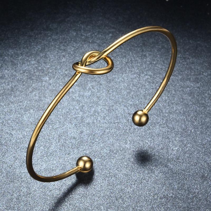 European and American love knot bracelet women DIY opening K gold and white gold hand jewelry kink